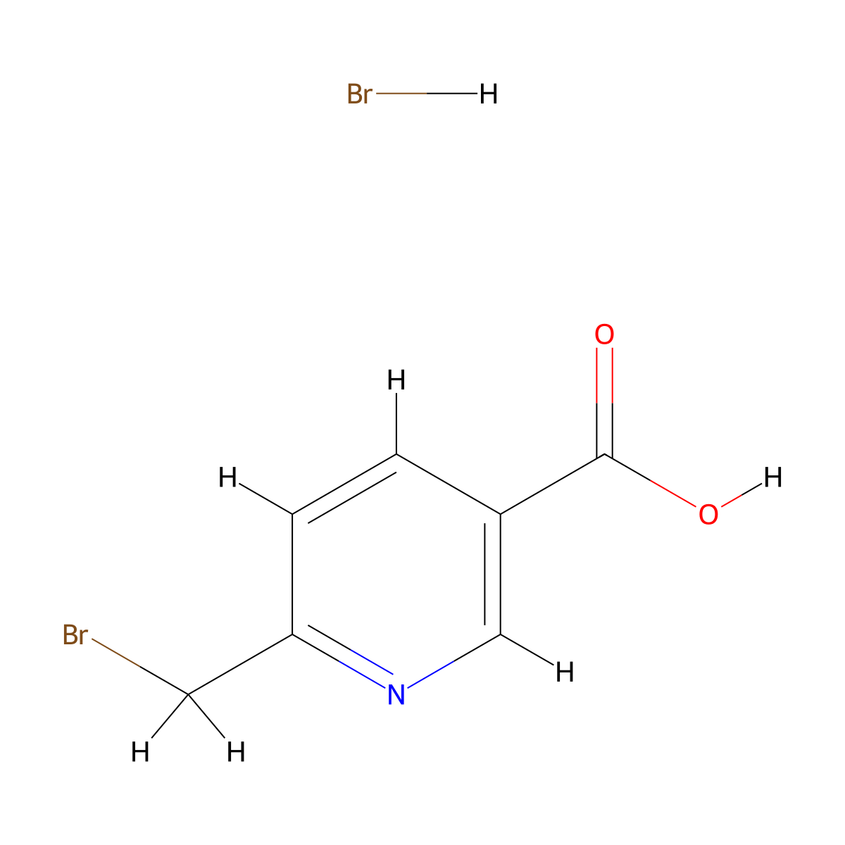 6-Bromomethyl-nicotinic acid hydrobromide molecular structure, CAS 1965309-29-8