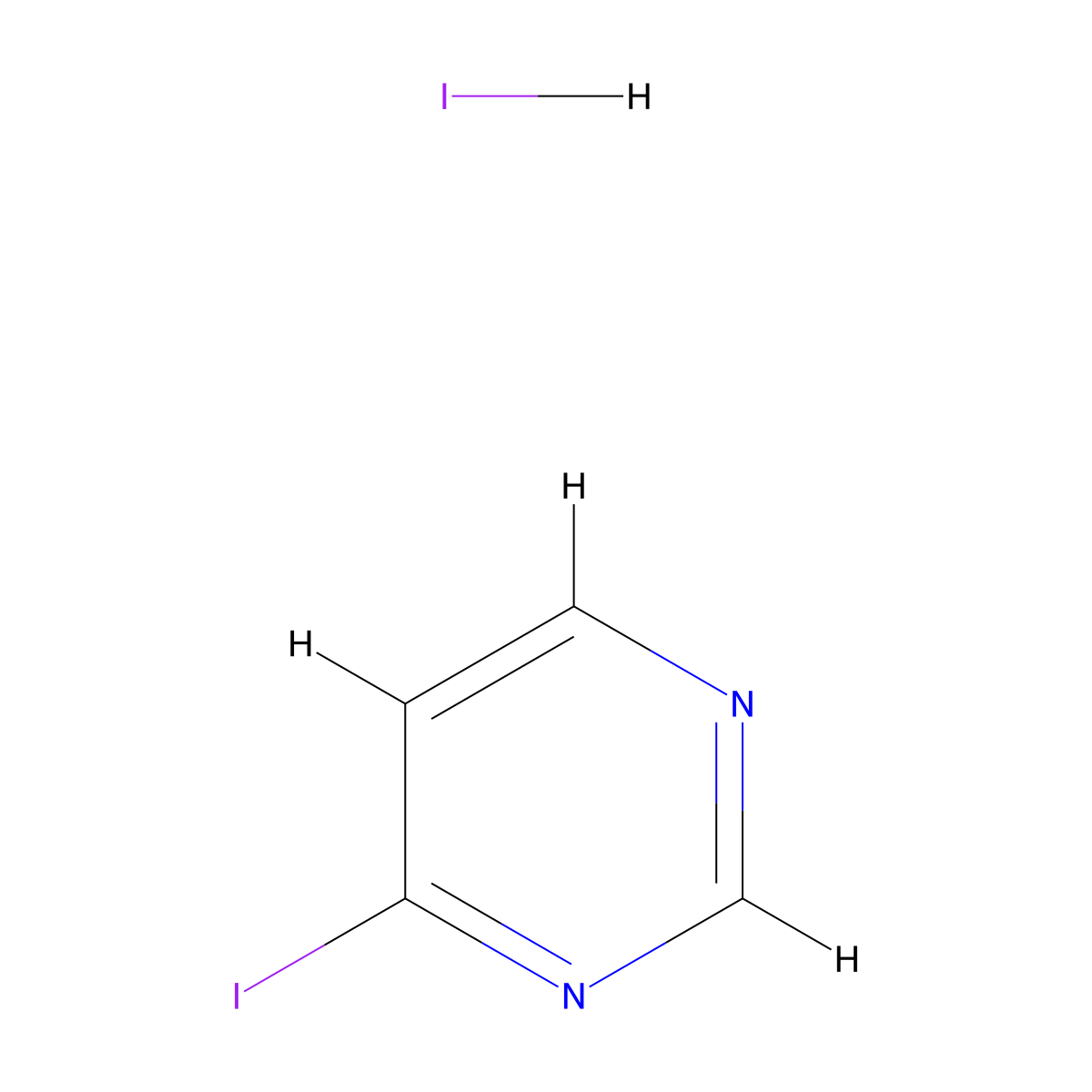 4-Iodo-pyrimidine hydriodide molecular structure, CAS 1965309-31-2
