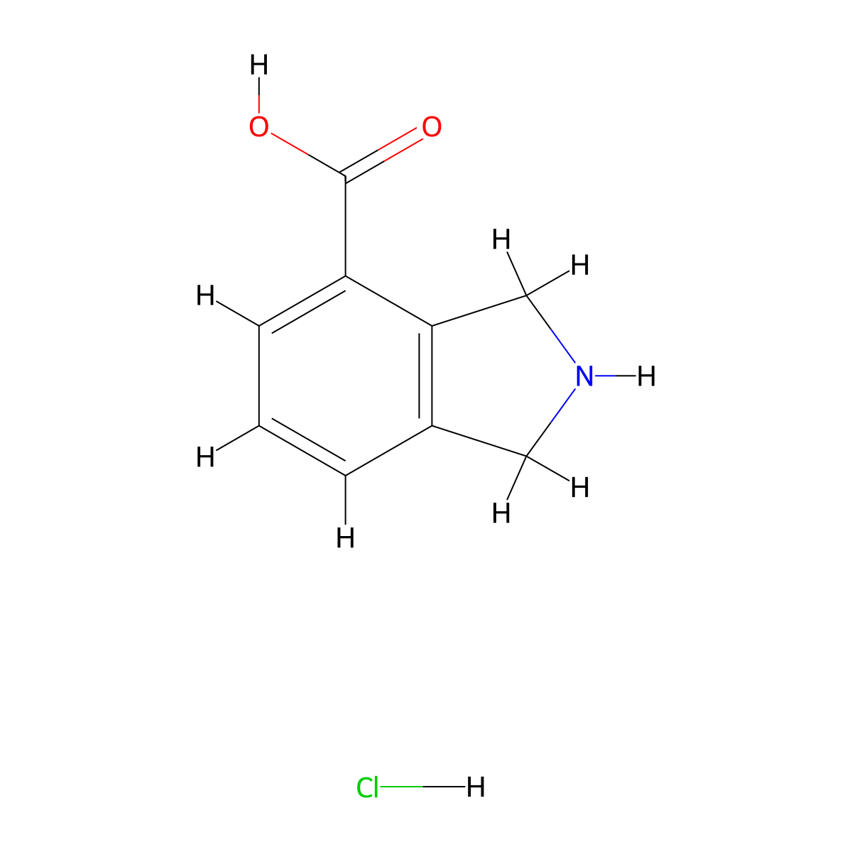 2,3-dihydro-1H-isoindole-4-carboxylic acid hydrochloride molecular structure, CAS 1965309-40-3