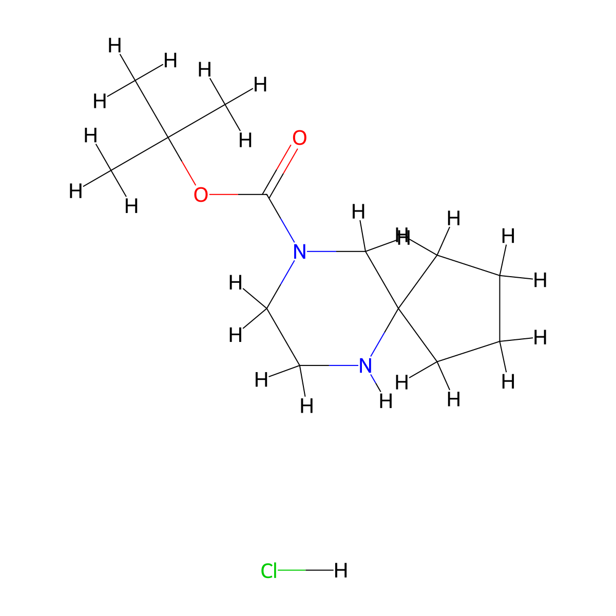 6,9-Diaza-spiro[4.5]decane-9-carboxylic acid tert-butyl ester hydrochloride molecular structure, CAS 1965309-43-6