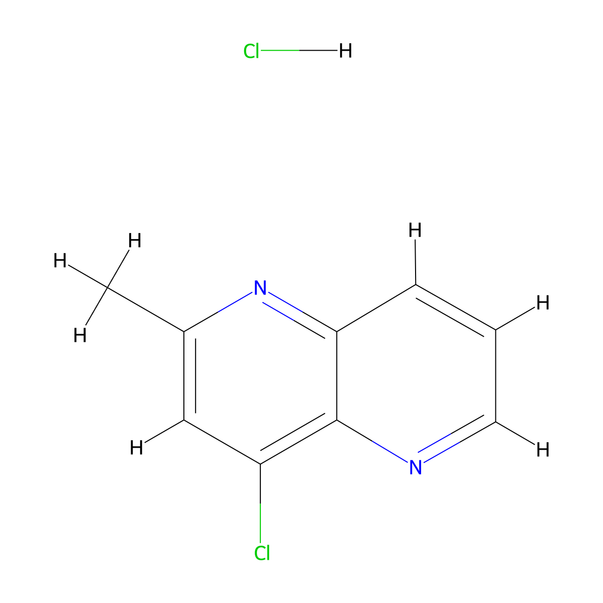 4-Chloro-2-methyl-[1,5]naphthyridine hydrochloride molecular structure, CAS 1965309-46-9
