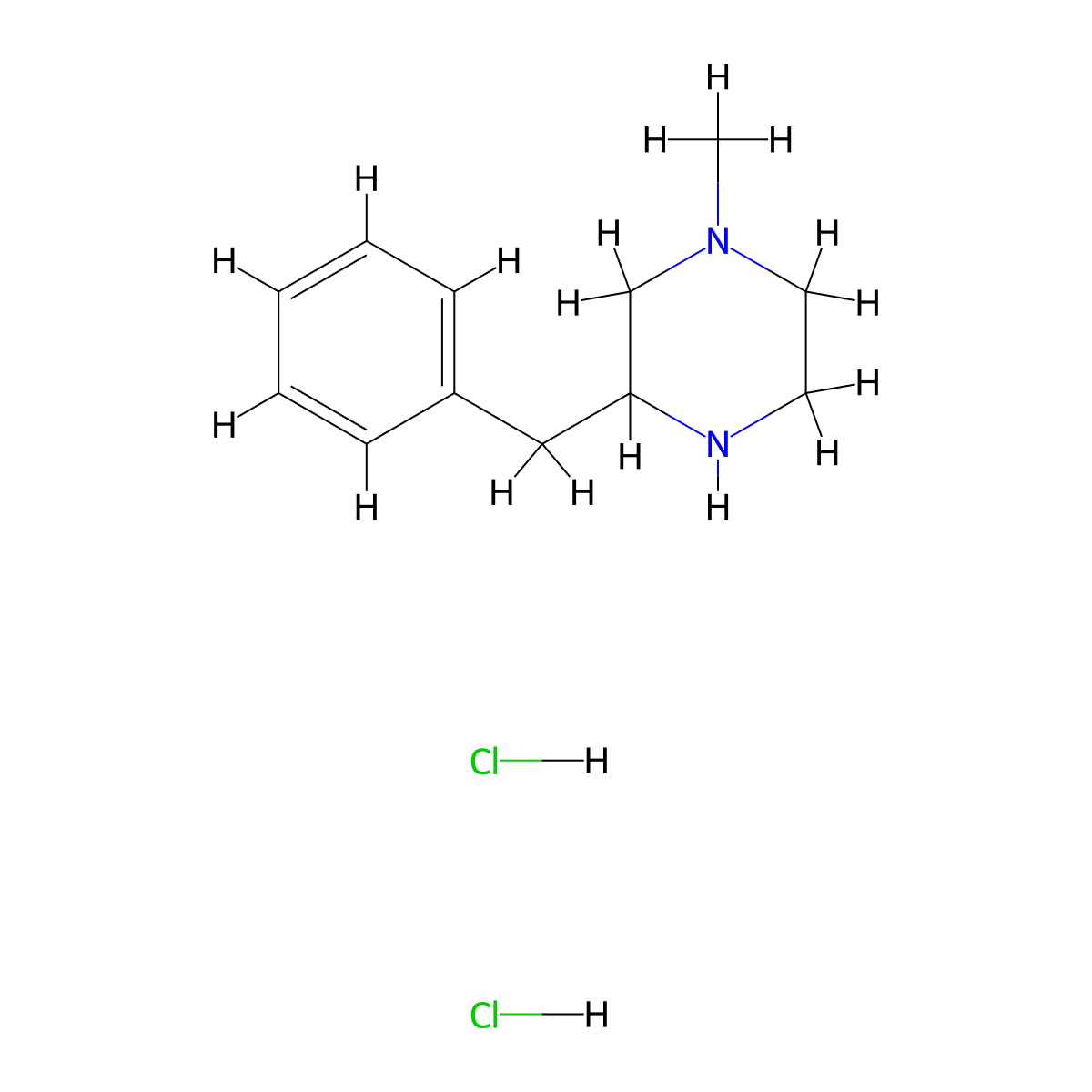 3-Benzyl-1-methyl-piperazine dihydrochloride molecular structure, CAS 1965309-47-0