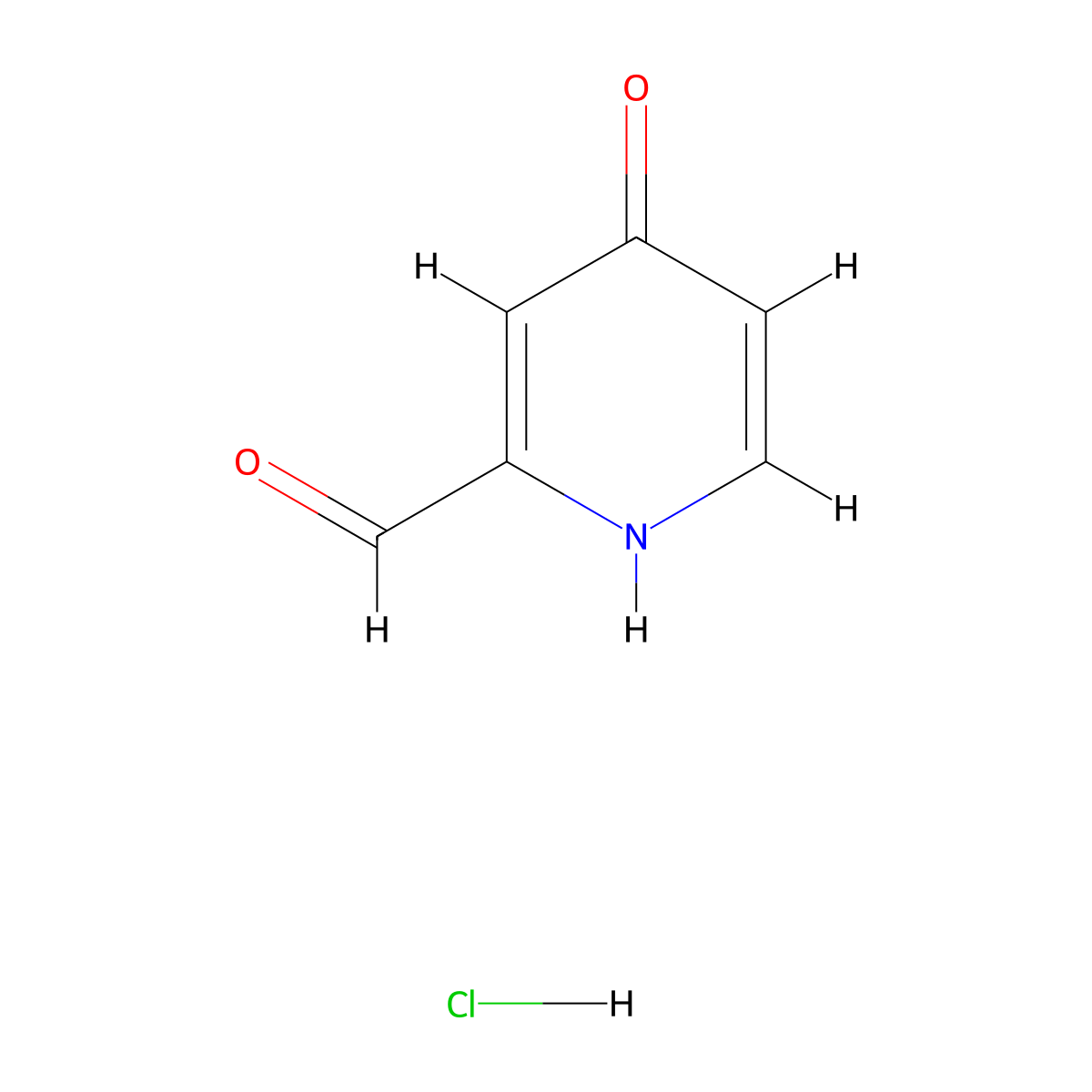 4-Hydroxypicolinaldehyde hydrochloride molecular structure, CAS 1965309-48-1