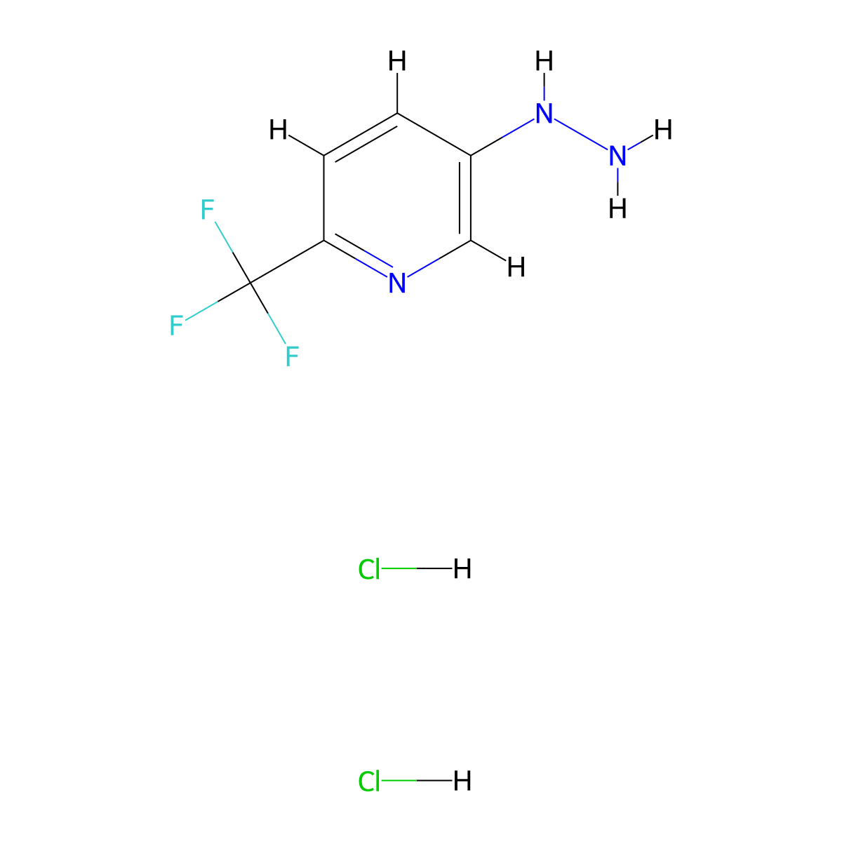 (6-Trifluoromethyl-pyridin-3-yl)-hydrazine dihydrochloride molecular structure, CAS 1965309-53-8