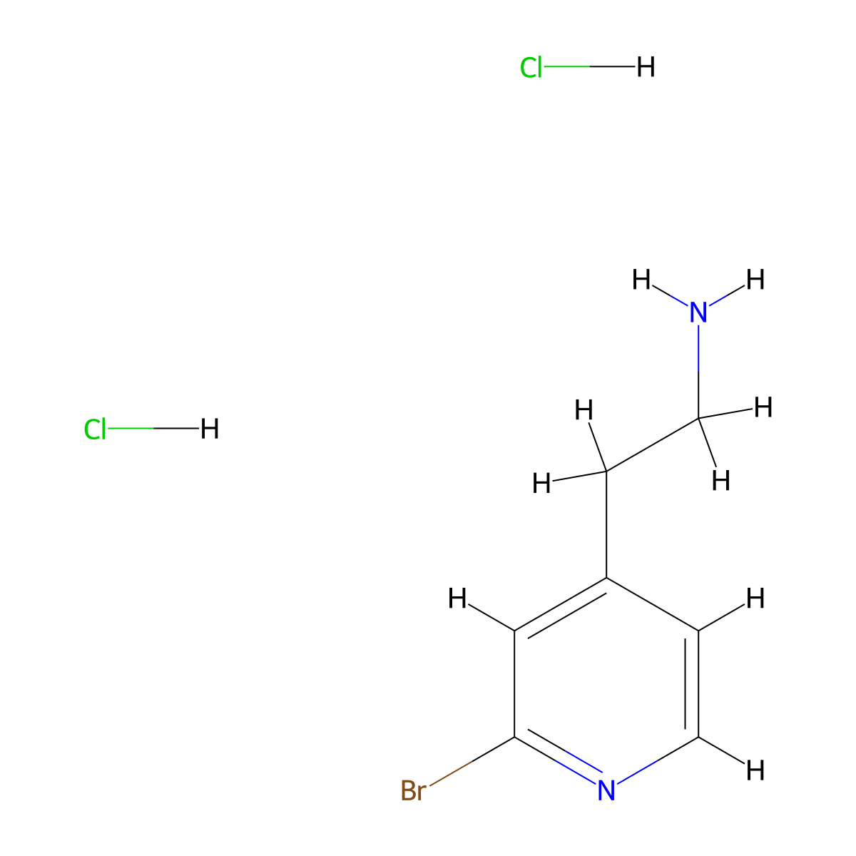 2-(2-Bromo-pyridin-4-yl)-ethylamine dihydrochloride molecular structure, CAS 1965309-57-2