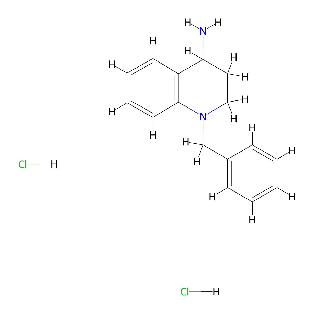 1-Benzyl-1,2,3,4-tetrahydro-quinolin-4-ylamine dihydrochloride molecular structure, CAS 1965309-58-3