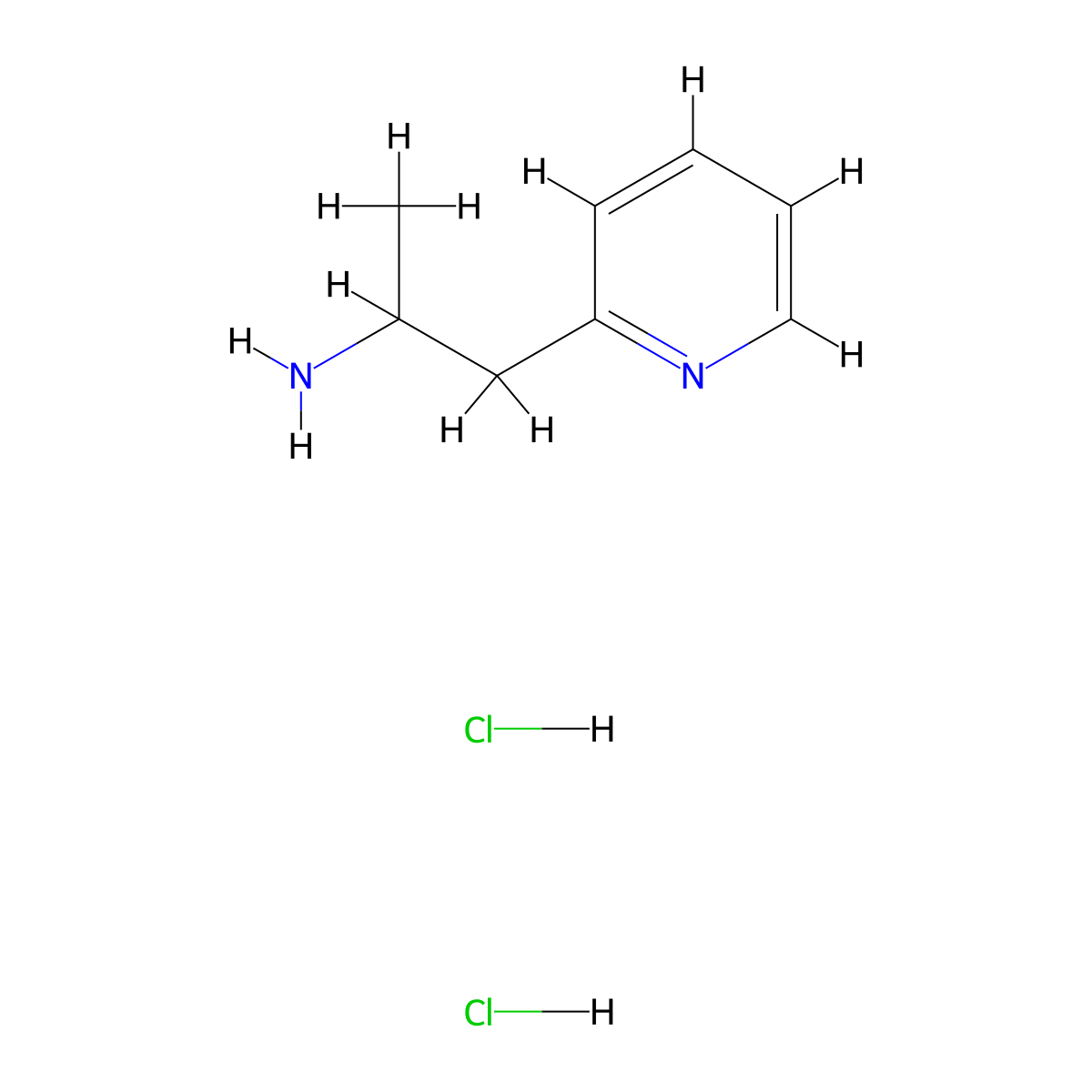 1-Methyl-2-pyridin-2-yl-ethylamine dihydrochloride molecular structure, CAS 1965309-61-8