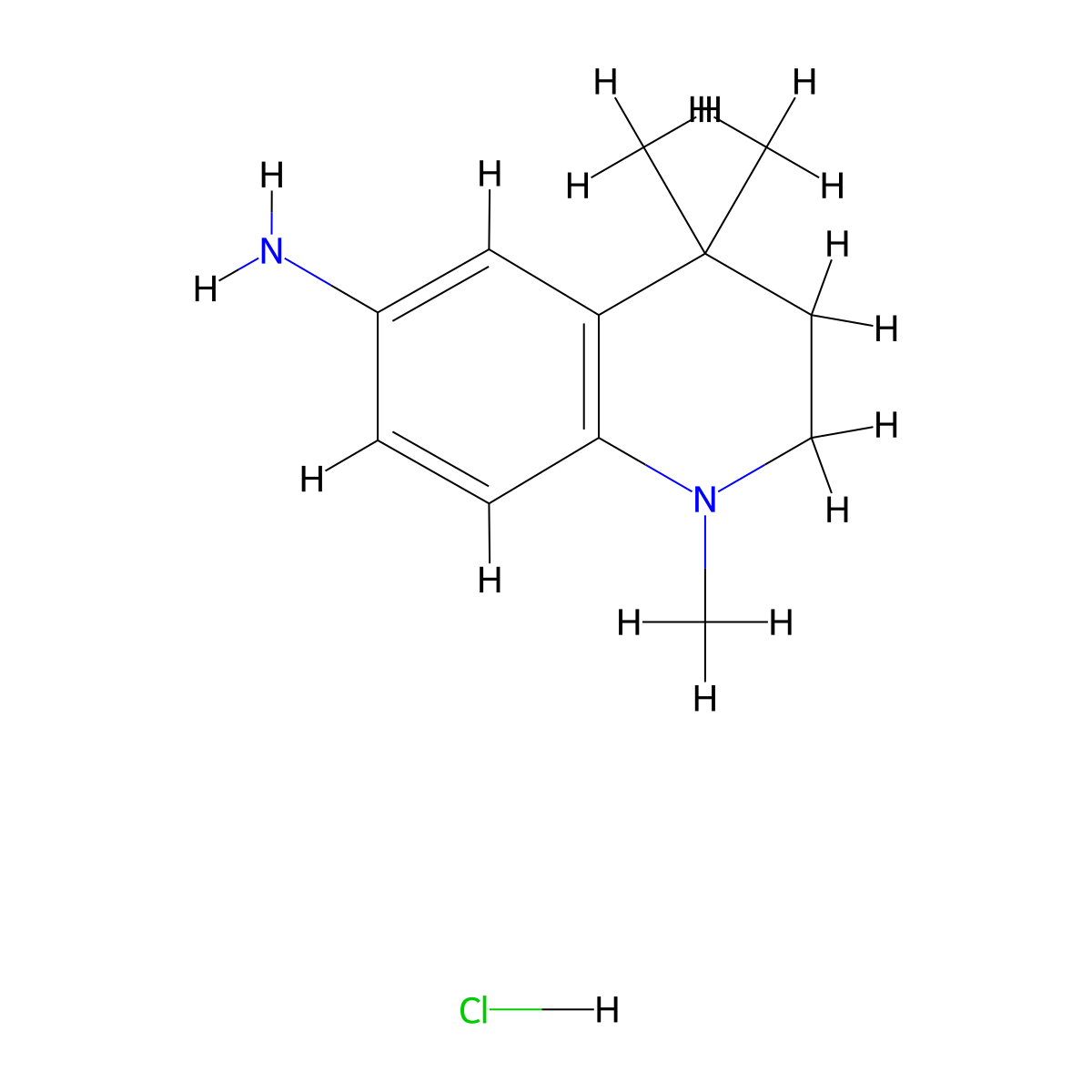 1,4,4-Trimethyl-1,2,3,4-tetrahydro-quinolin-6-ylamine hydrochloride molecular structure, CAS 1965309-64-1