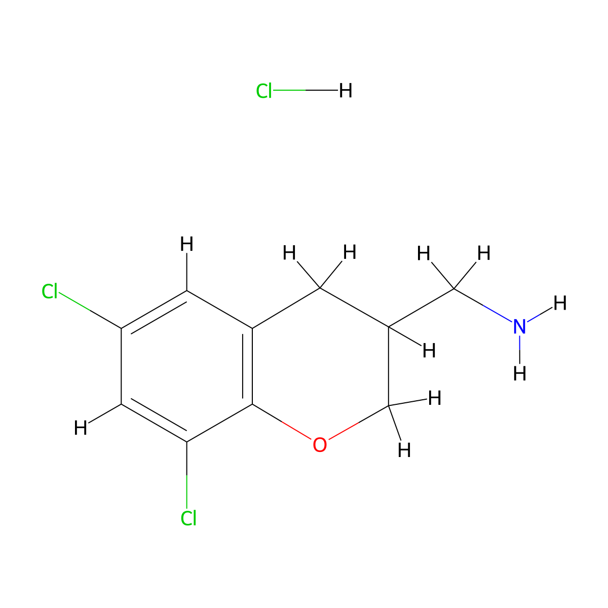 (6,8-Dichloro-chroman-3-yl)-methylaminehydrochloride molecular structure, CAS 1965309-69-6