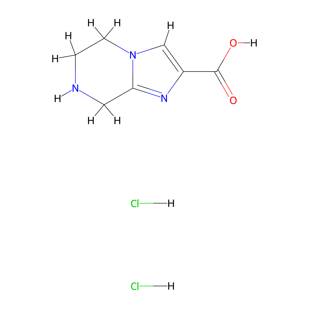 5,6,7,8-Tetrahydro-imidazo[1,2-a]pyrazine-2-carboxylic acid dihydrochloride molecular structure, CAS 1965309-84-5