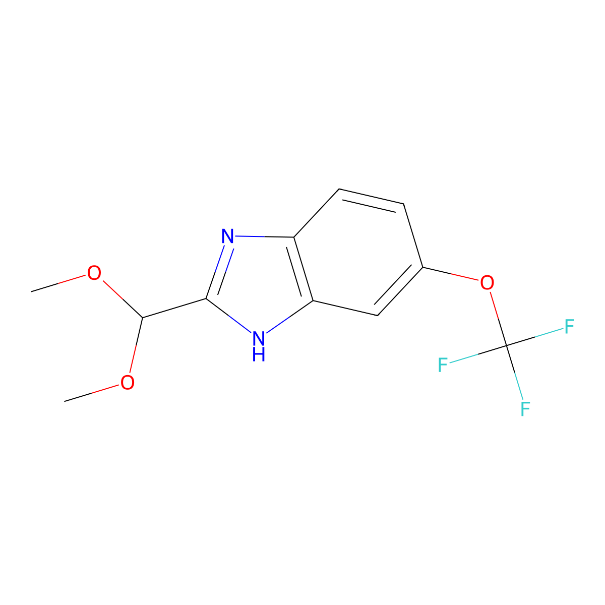 2-Dimethoxymethyl-6-trifluoromethoxy-1H-benzoimidazole molecular structure, CAS 1965309-88-9