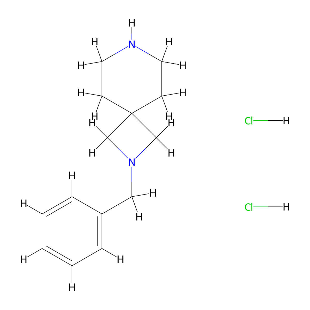 2-Benzyl-2,7-diazaspiro(3.5)nonane dihydrochloride molecular structure, CAS 1965309-95-8