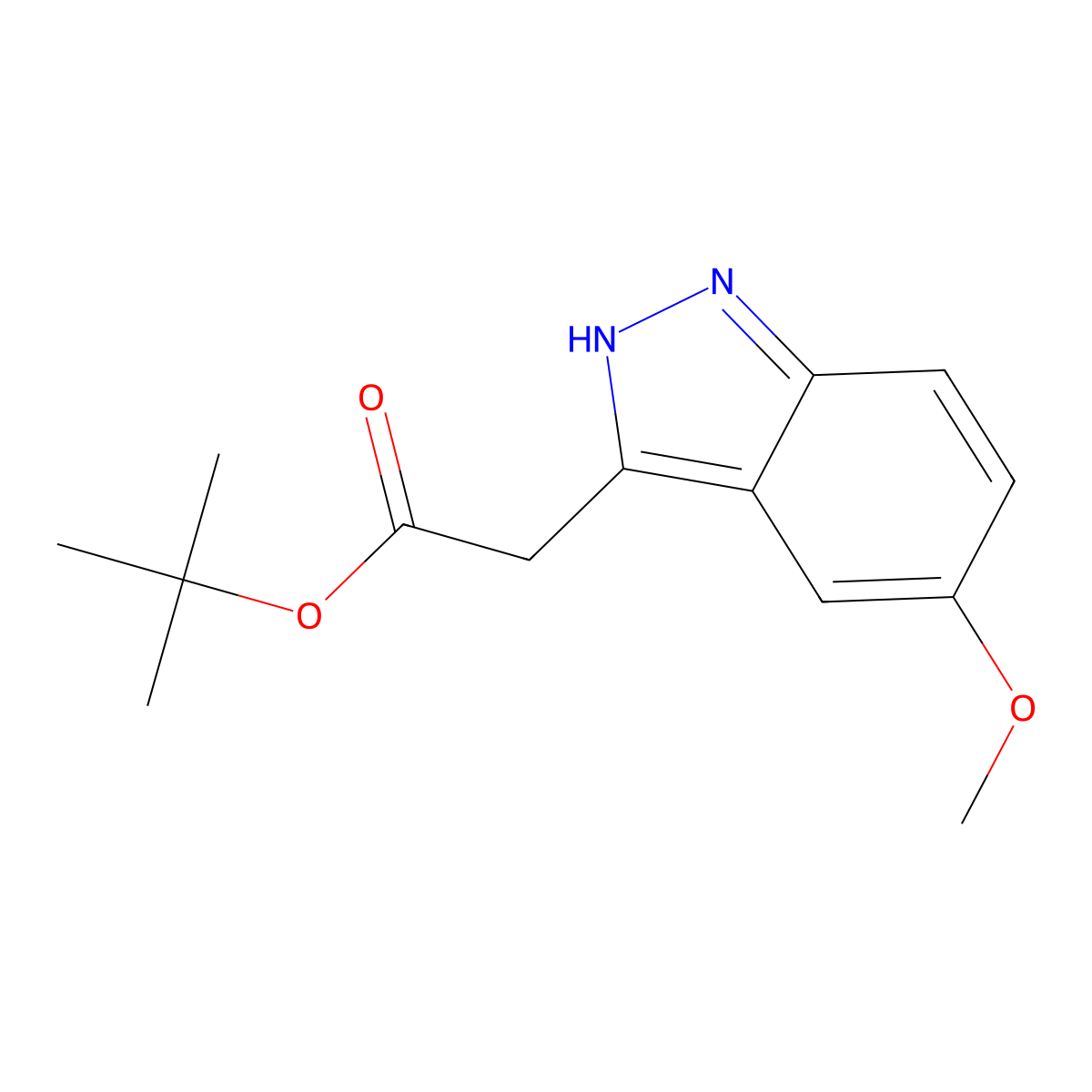 (5-Methoxy-1H-indazol-3-yl)-acetic acid tert-butyl ester molecular structure, CAS 1965309-96-9
