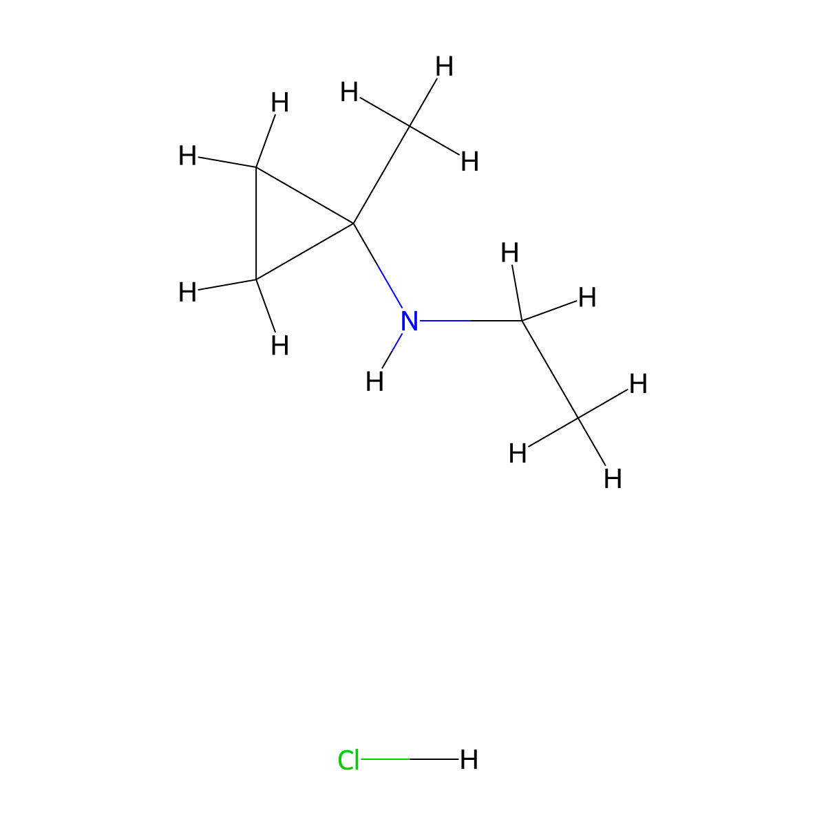 Ethyl-(1-methyl-cyclopropyl)-amine hydrochloride molecular structure, CAS 1965309-99-2