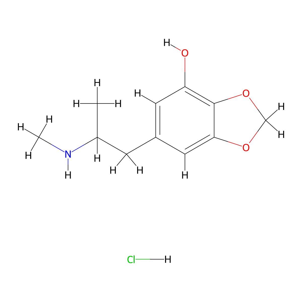 6-(2-Methylamino-propyl)-benzo[1,3]dioxol-4-ol hydrochloride molecular structure, CAS 1965310-07-9