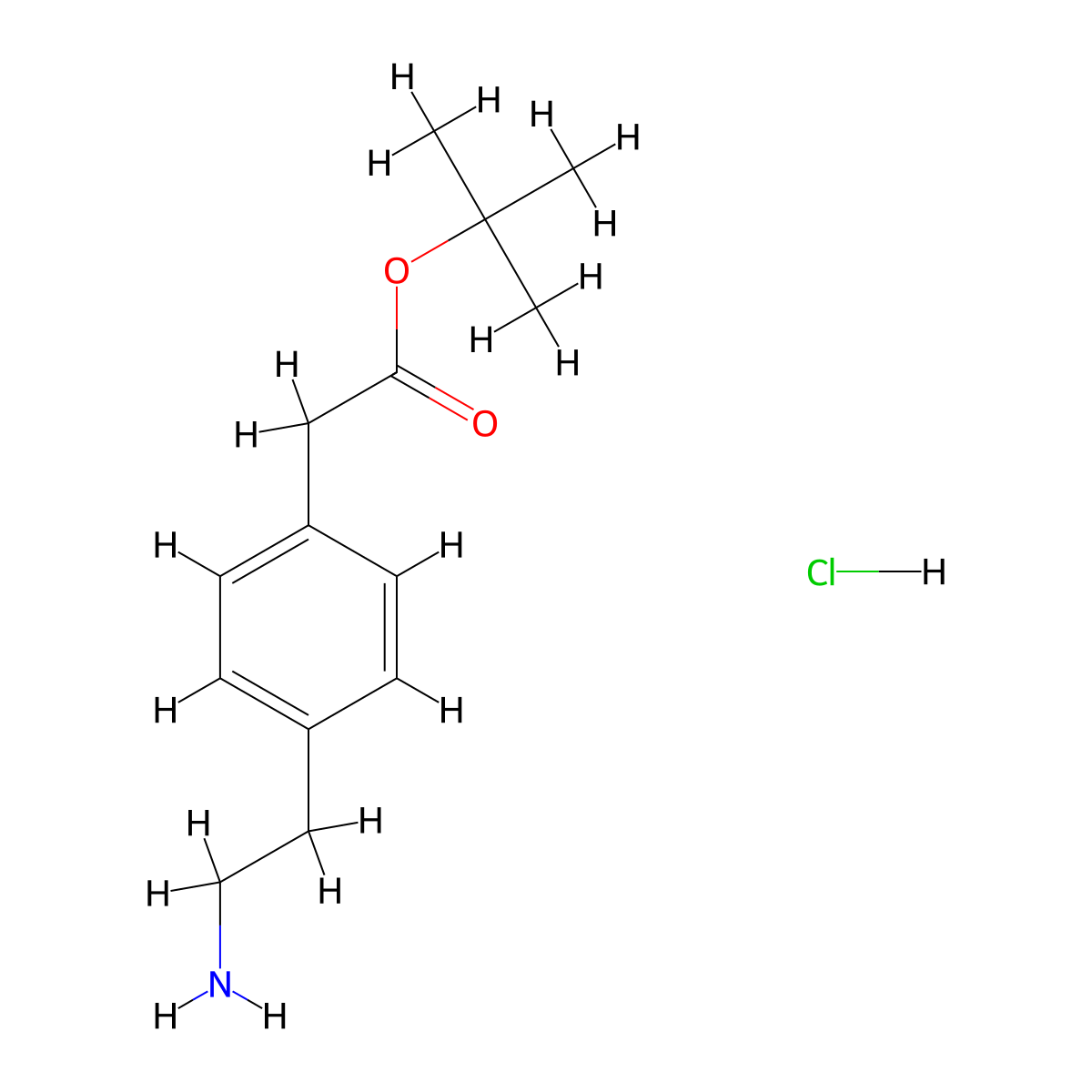 tert-Butyl [4-(2-amino-ethyl)-phenyl]-acetate hydrochloride molecular structure, CAS 1965310-08-0