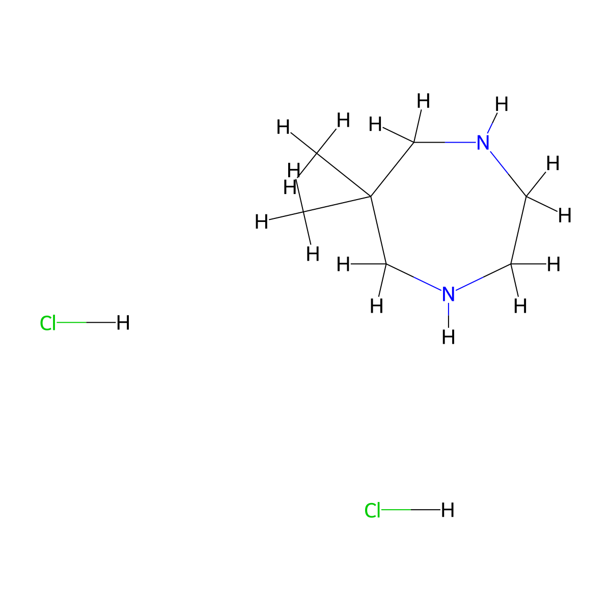 6,6-Dimethyl-[1,4]diazepane dihydrochloride molecular structure, CAS 1965310-22-8