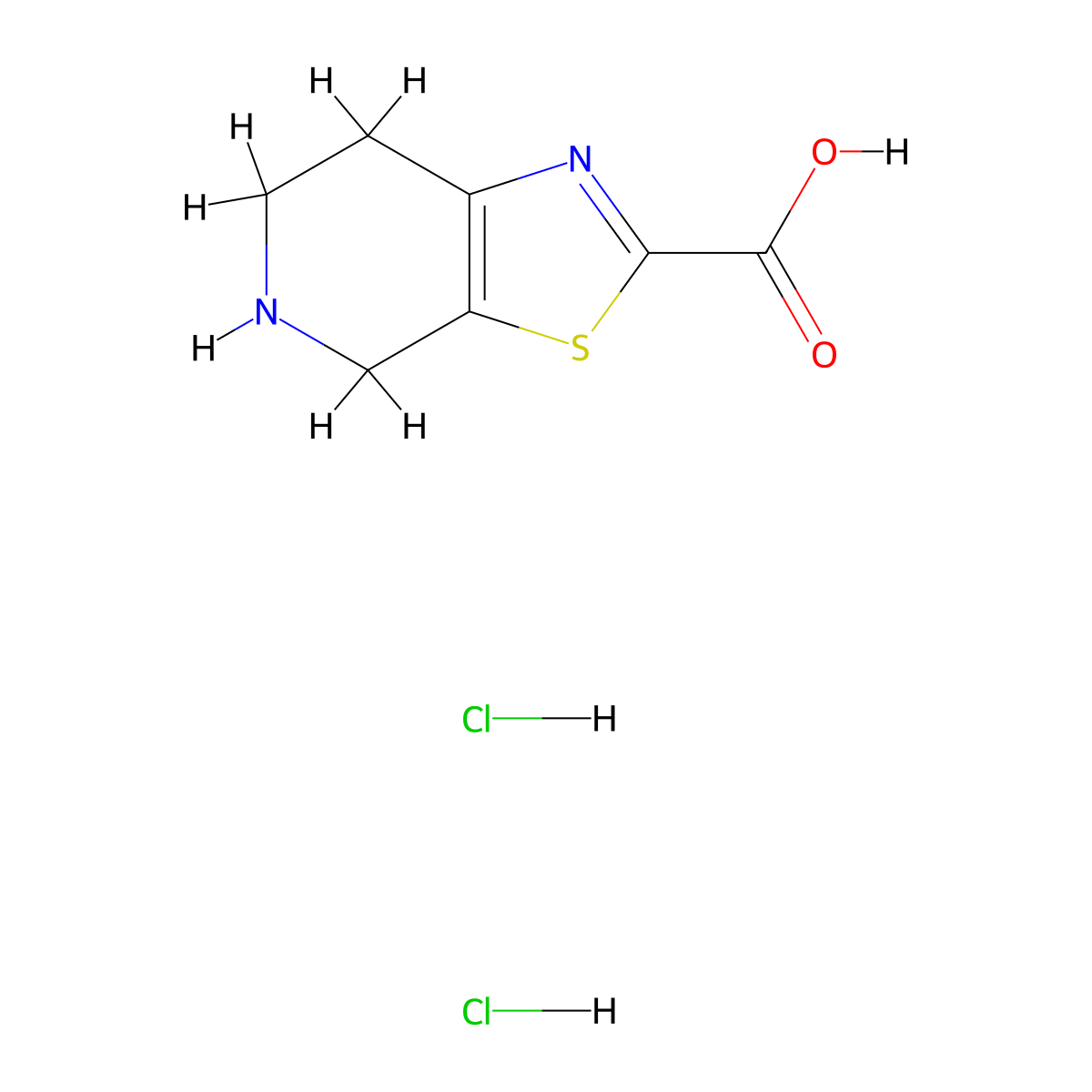 4,5,6,7-Tetrahydro-thiazolo[5,4-c]pyridine-2-carboxylic acid dihydrochloride molecular structure, CAS 1965310-23-9