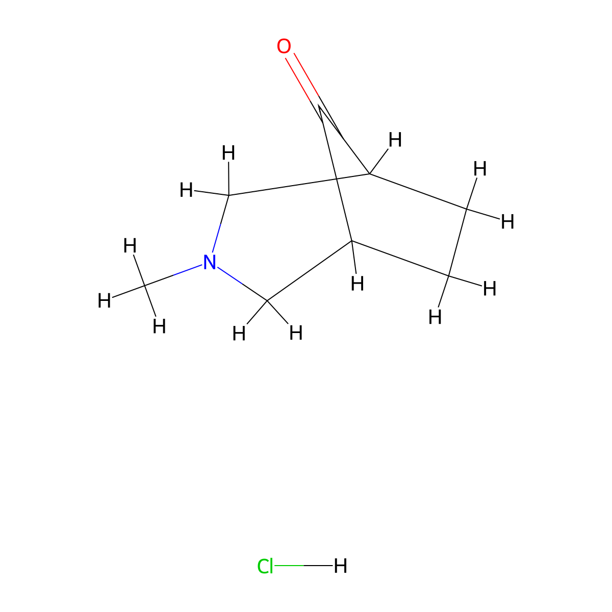 3-Methyl-3-aza-bicyclo[3.2.1]octan-8-one hydrochloride molecular structure, CAS 1965310-28-4