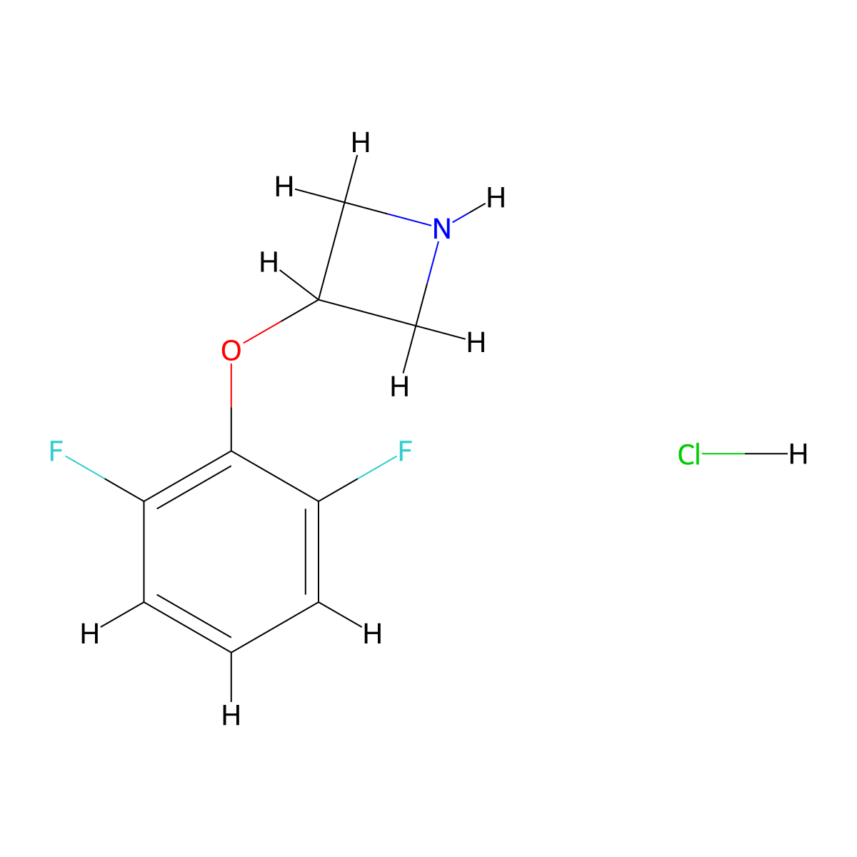 3-(2,6-Difluoro-phenoxy)-azetidine hydrochloride molecular structure, CAS 1965310-43-3