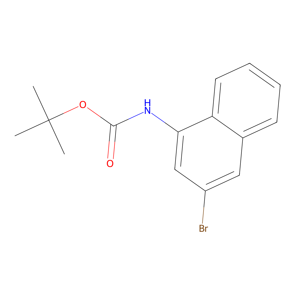 tert-butyl N-(3-bromonaphthalen-1-yl)carbamate molecular structure, CAS 1965310-45-5