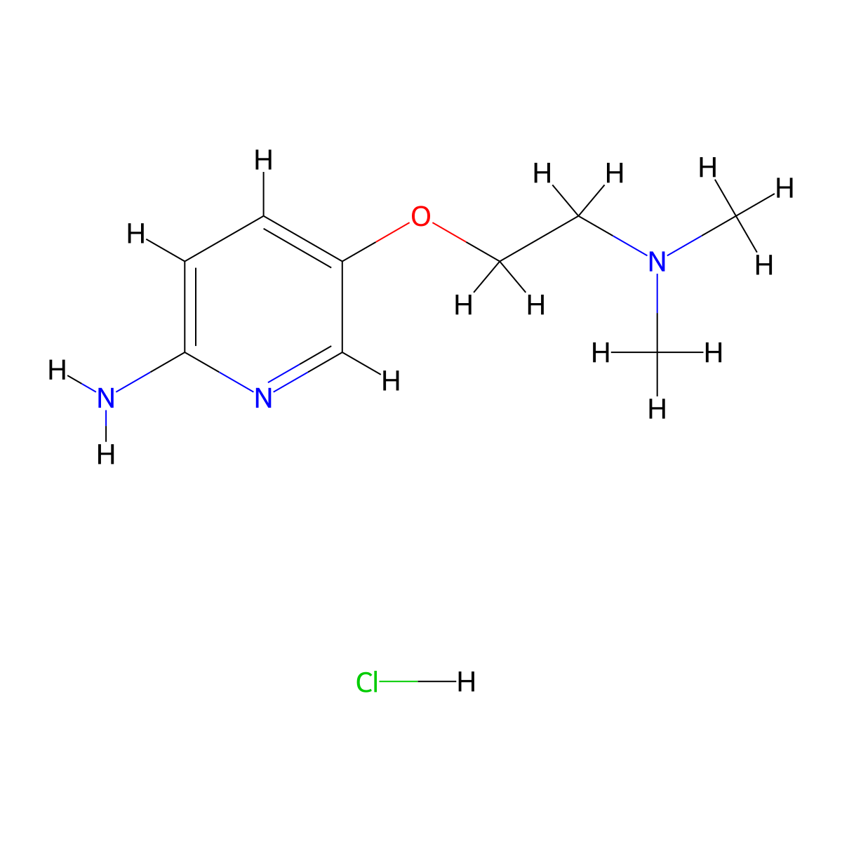 5-(2-Dimethylamino-ethoxy)-pyridin-2-ylamine hydrochloride molecular structure, CAS 1965310-50-2