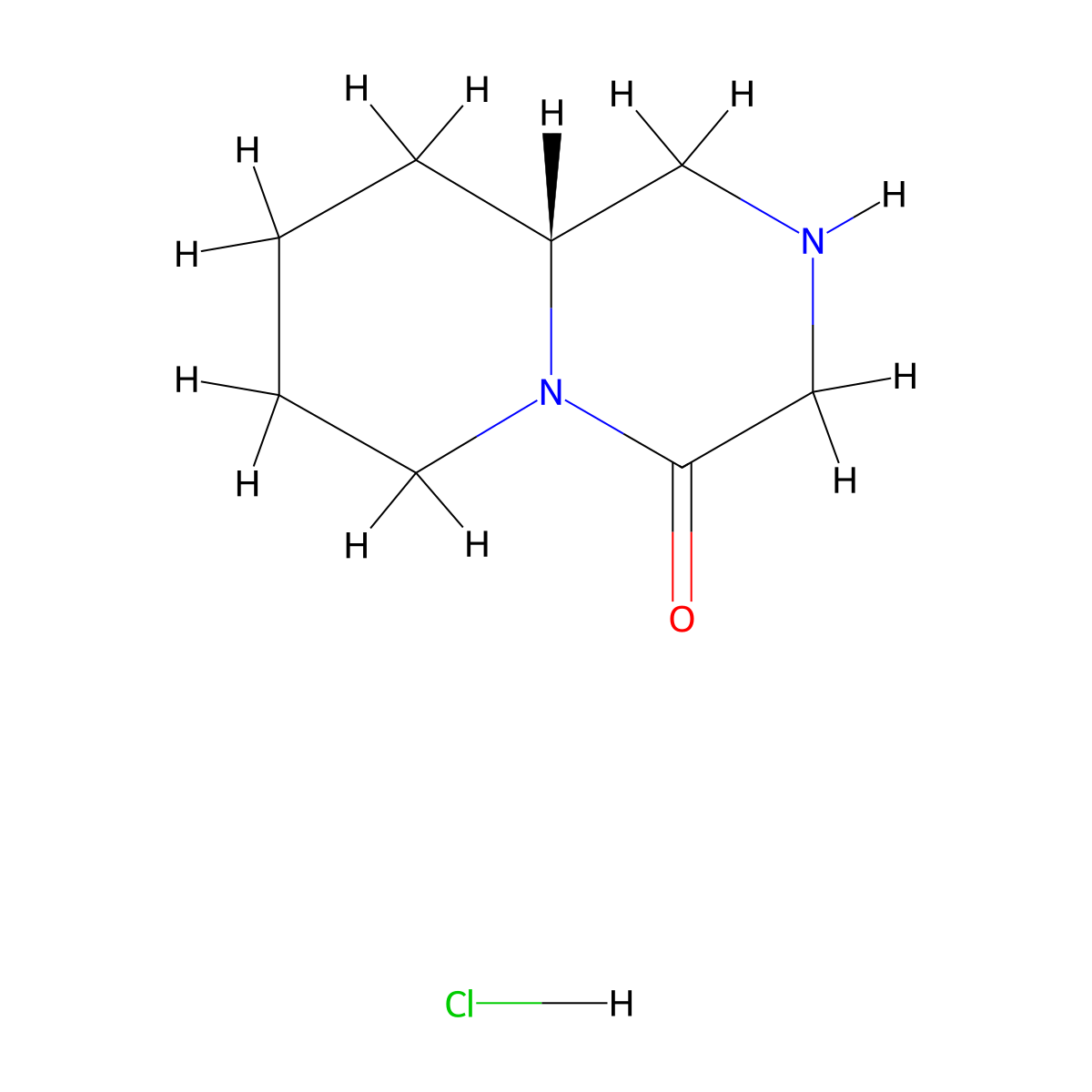 (R)-Hexahydro-1H-pyrido[1,2-a]pyrazin-4(6H)-one hydrochloride molecular structure, CAS 1965314-58-2