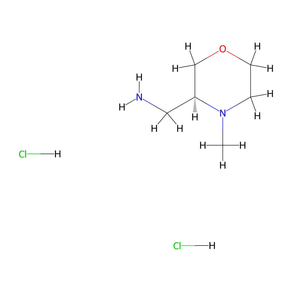 (S)-C-(4-Methyl-morpholin-3-yl)-methylamine dihydrochloride molecular structure, CAS 1965314-68-4