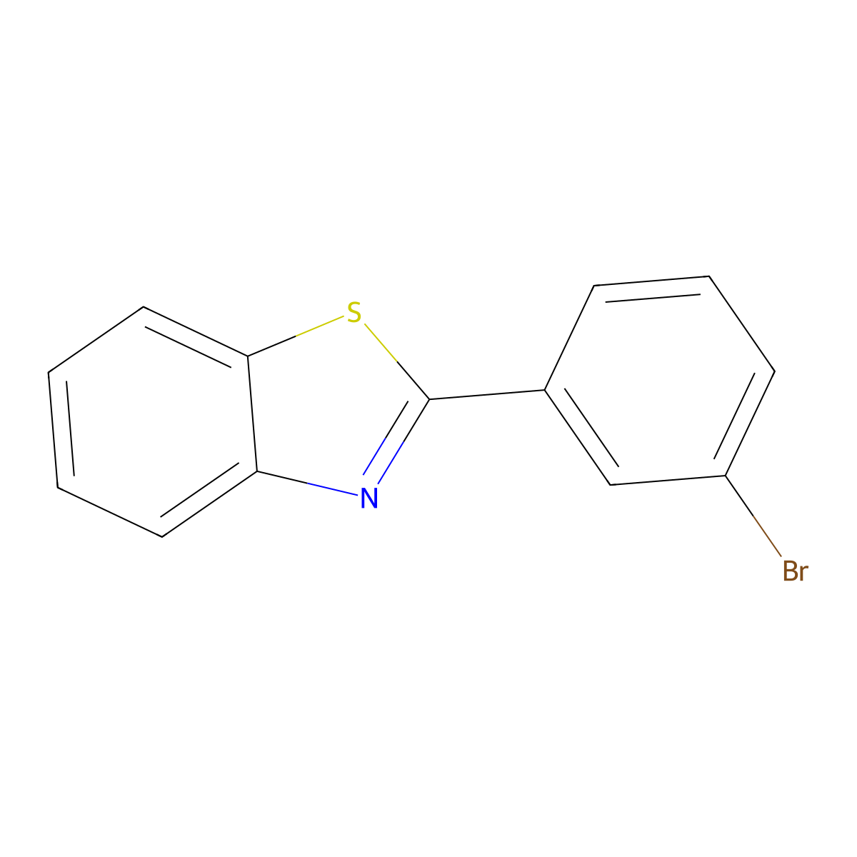 2-(3-Bromophenyl)benzo[D]thiazole molecular structure, CAS 19654-14-9