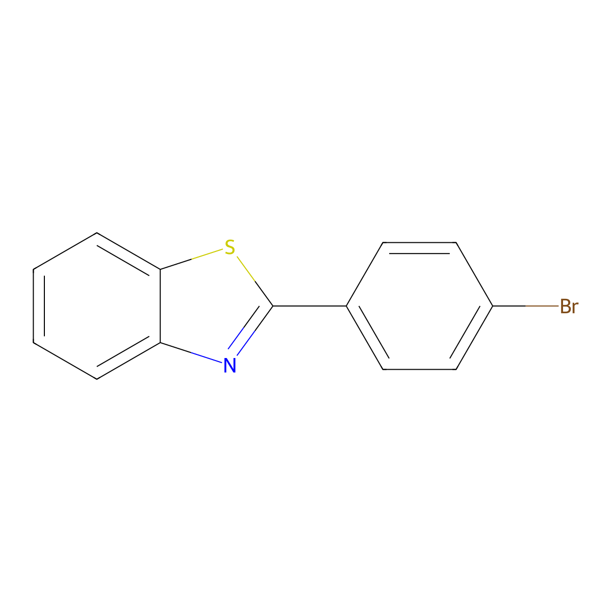 2-(4-Bromophenyl)benzothiazole molecular structure, CAS 19654-19-4
