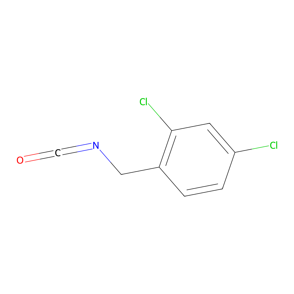 2,4-Dichlorobenzyl isocyanate molecular structure, CAS 19654-32-1