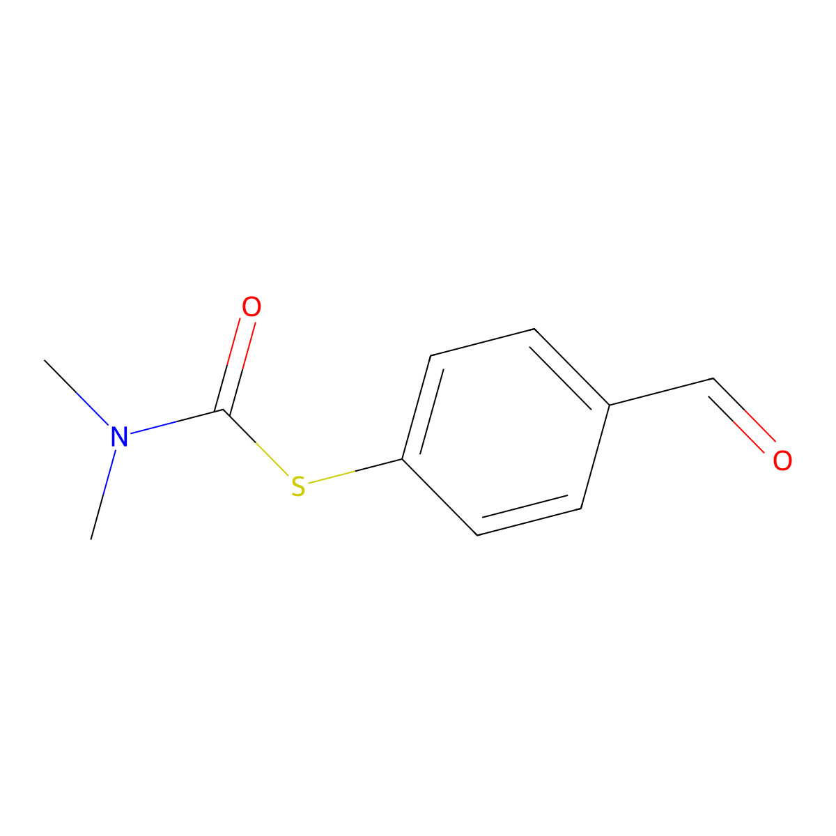 1-[(4-formylphenyl)sulfanyl]-N,N-dimethylformamide molecular structure, CAS 19654-38-7