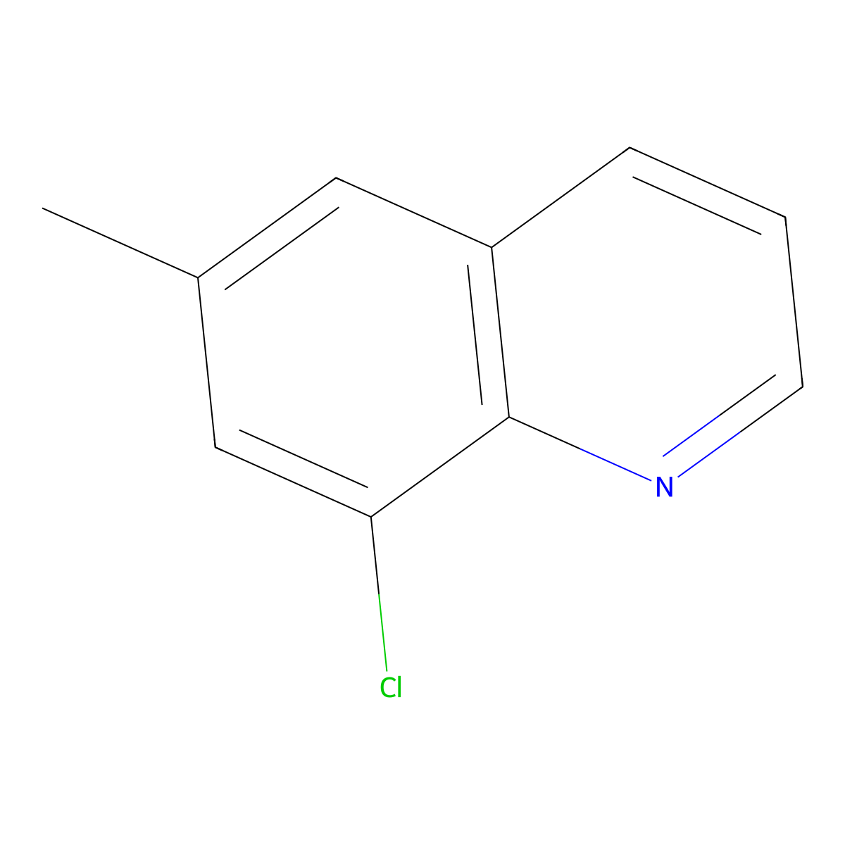 8-Chloro-6-methylquinoline molecular structure, CAS 19655-46-0