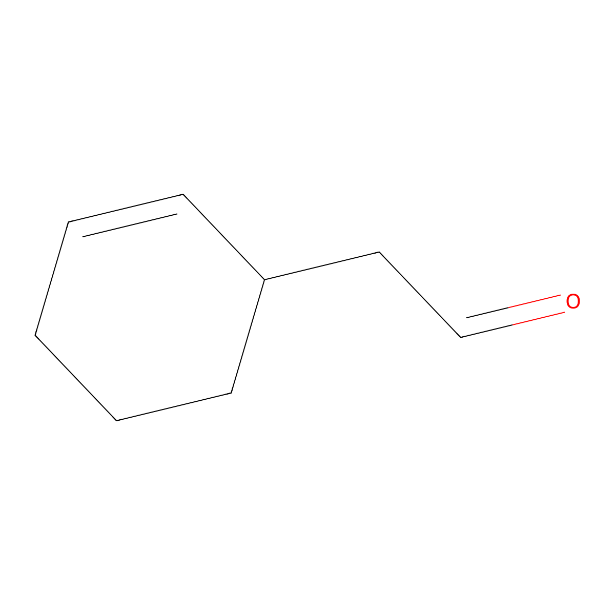 2-Cyclohexene-1-acetaldehyde molecular structure, CAS 19656-95-2