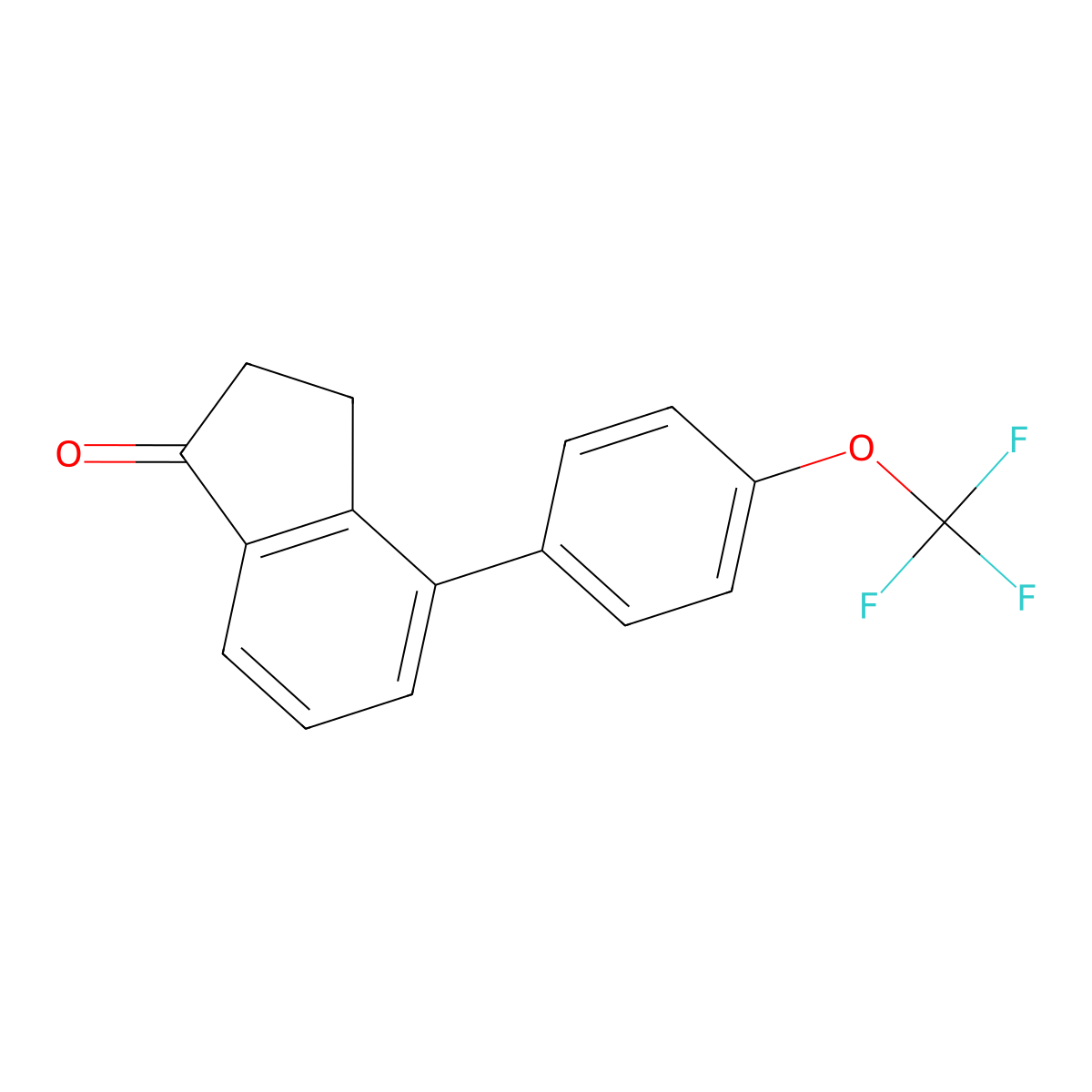 4-(4-(Trifluoromethoxy)phenyl)-2,3-dihydro-1H-inden-1-one molecular structure, CAS 1965764-02-6