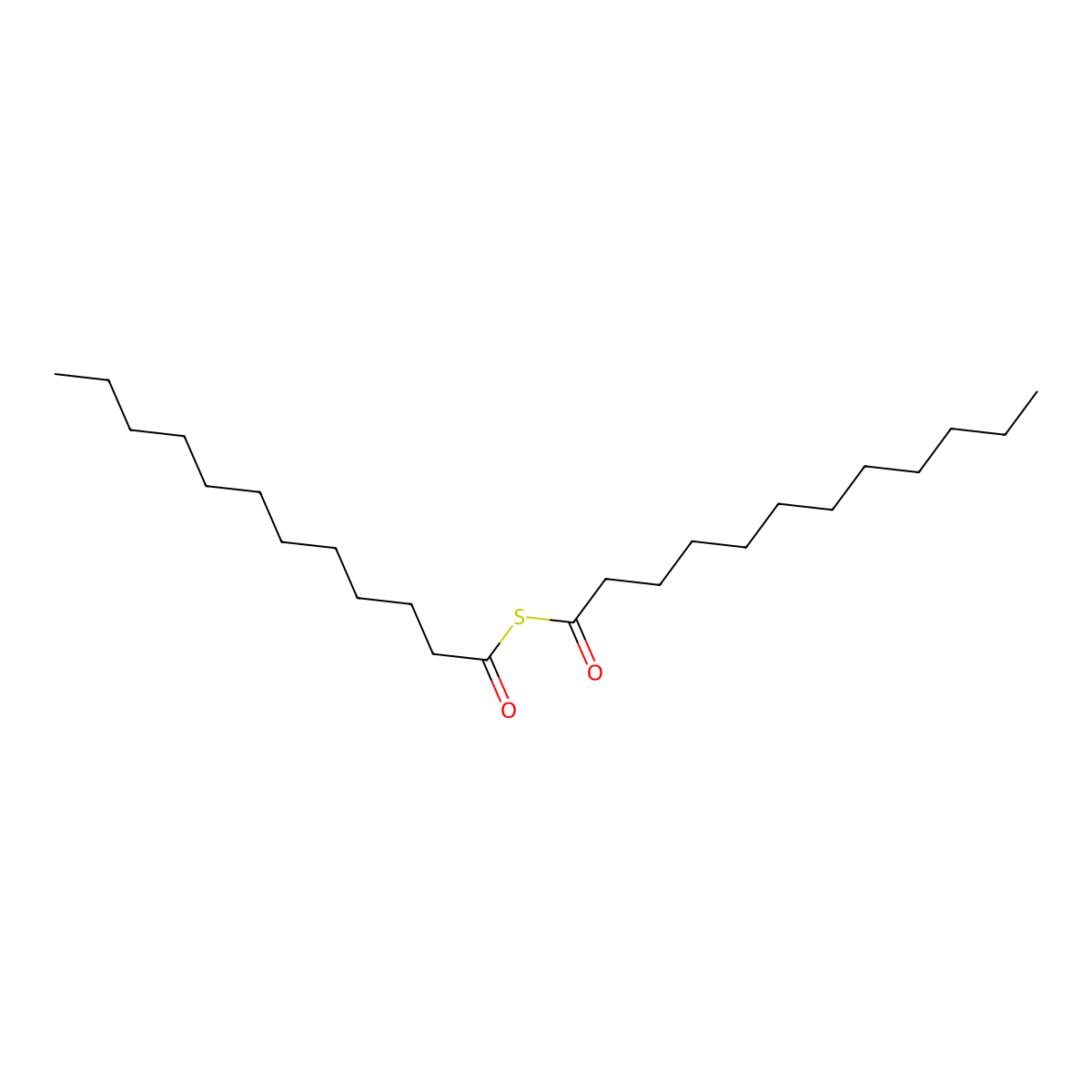 Dodecanethioic acid, 1,1'-anhydrosulfide molecular structure, CAS 19659-64-4