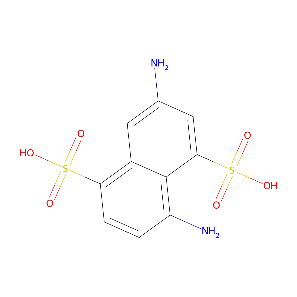 3,8-Diaminonaphthalene-1,5-disulphonic acid molecular structure, CAS 19659-81-5