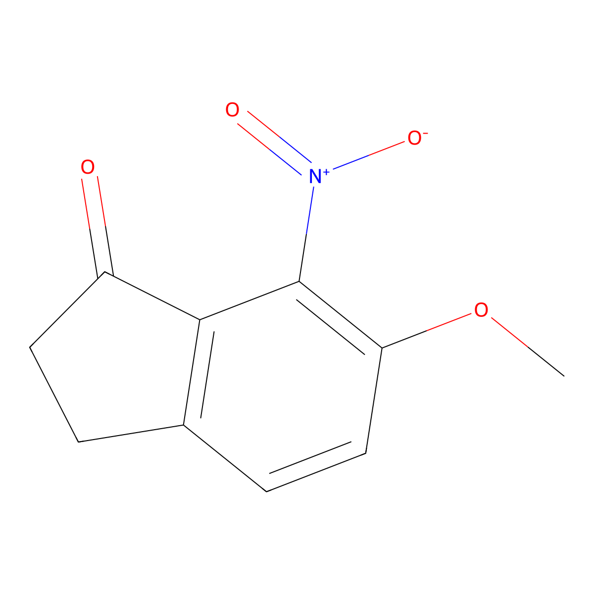 6-Methoxy-7-nitro-1-indanone molecular structure, CAS 196597-96-3