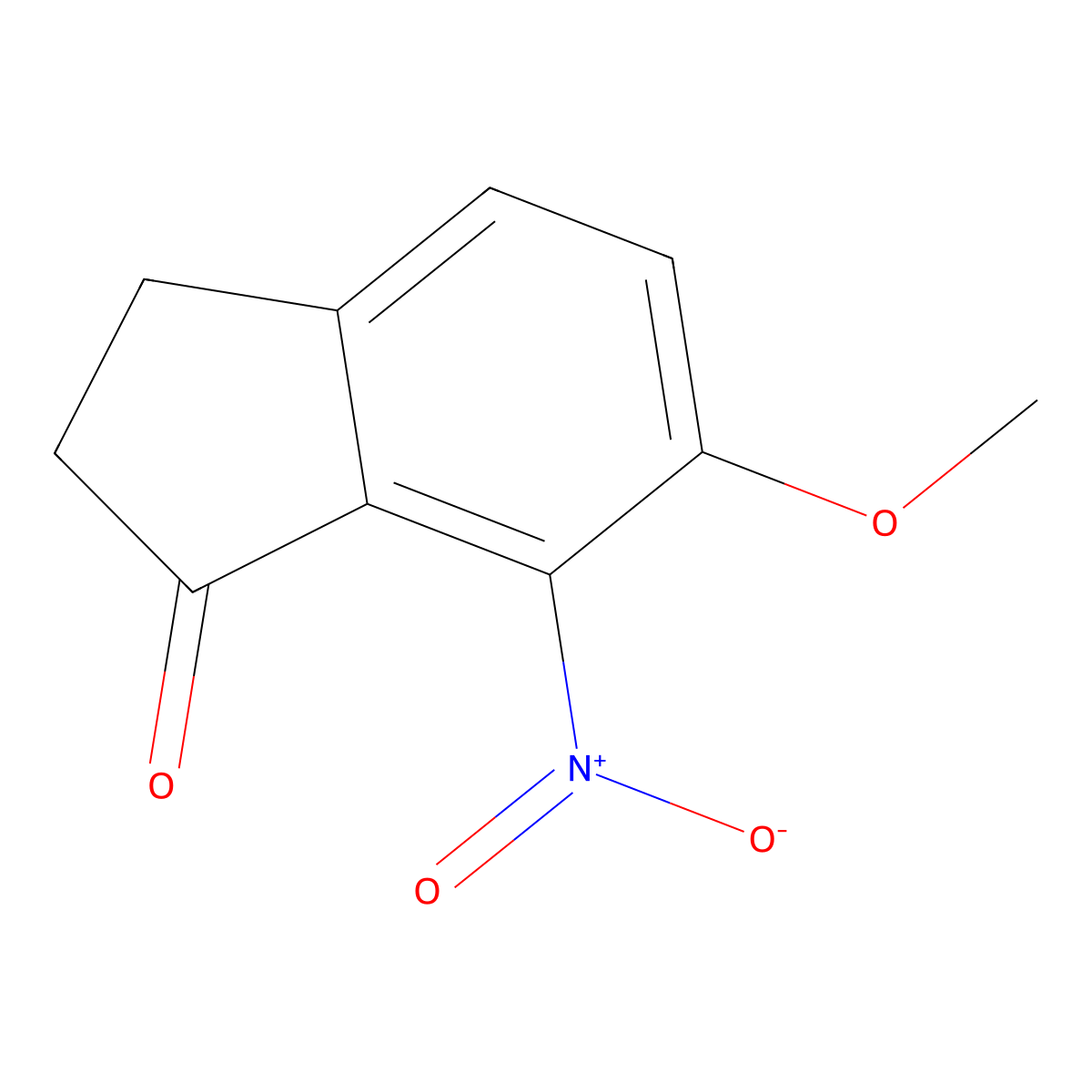 6-Methoxy-7-nitro-1-indanone molecular structure, CAS 196597-96-3