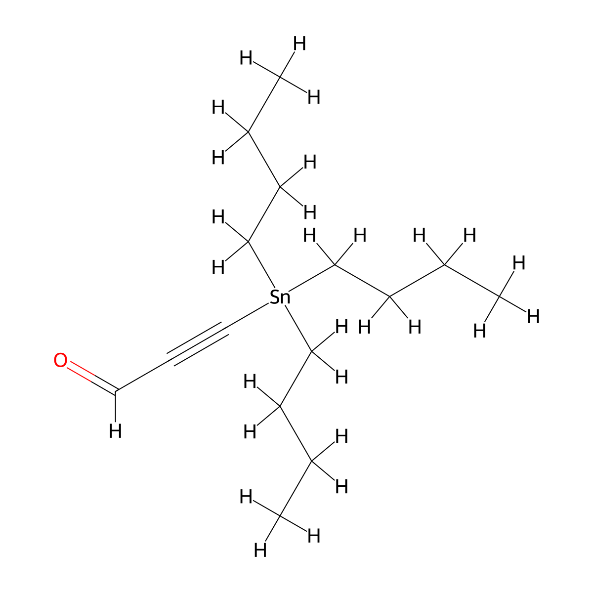 3-(Tributylstannyl)prop-2-ynal molecular structure, CAS 196598-39-7