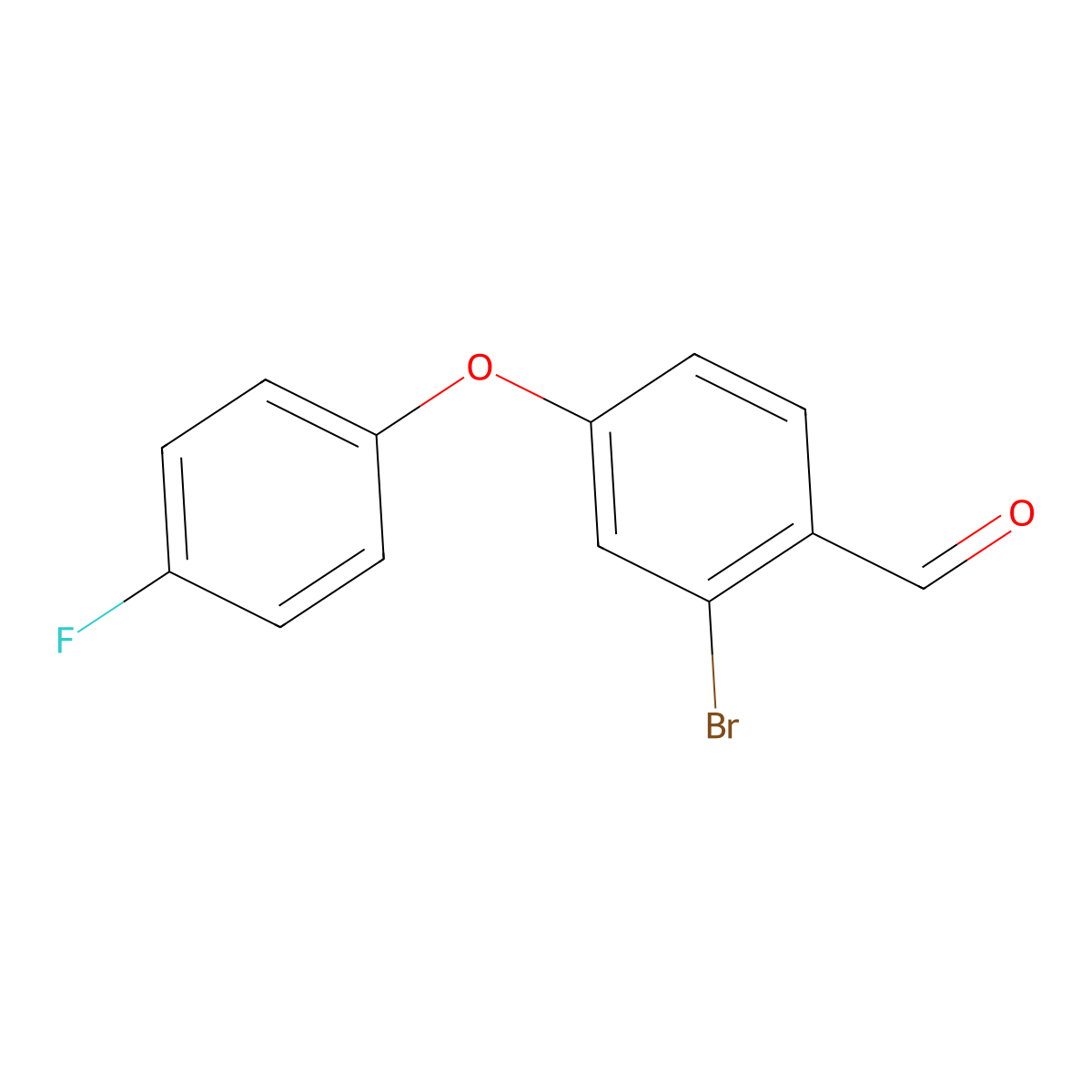 2-Bromo-4-(4-fluorophenoxy)benzaldehyde molecular structure, CAS 1965986-68-8