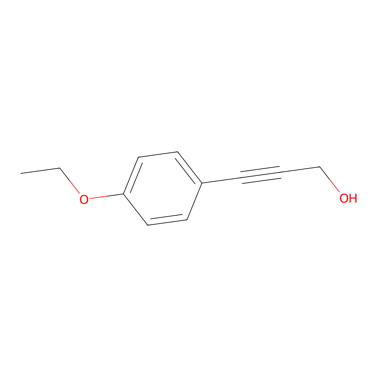 3-(4-Ethoxyphenyl)prop-2-yn-1-ol molecular structure, CAS 196599-71-0