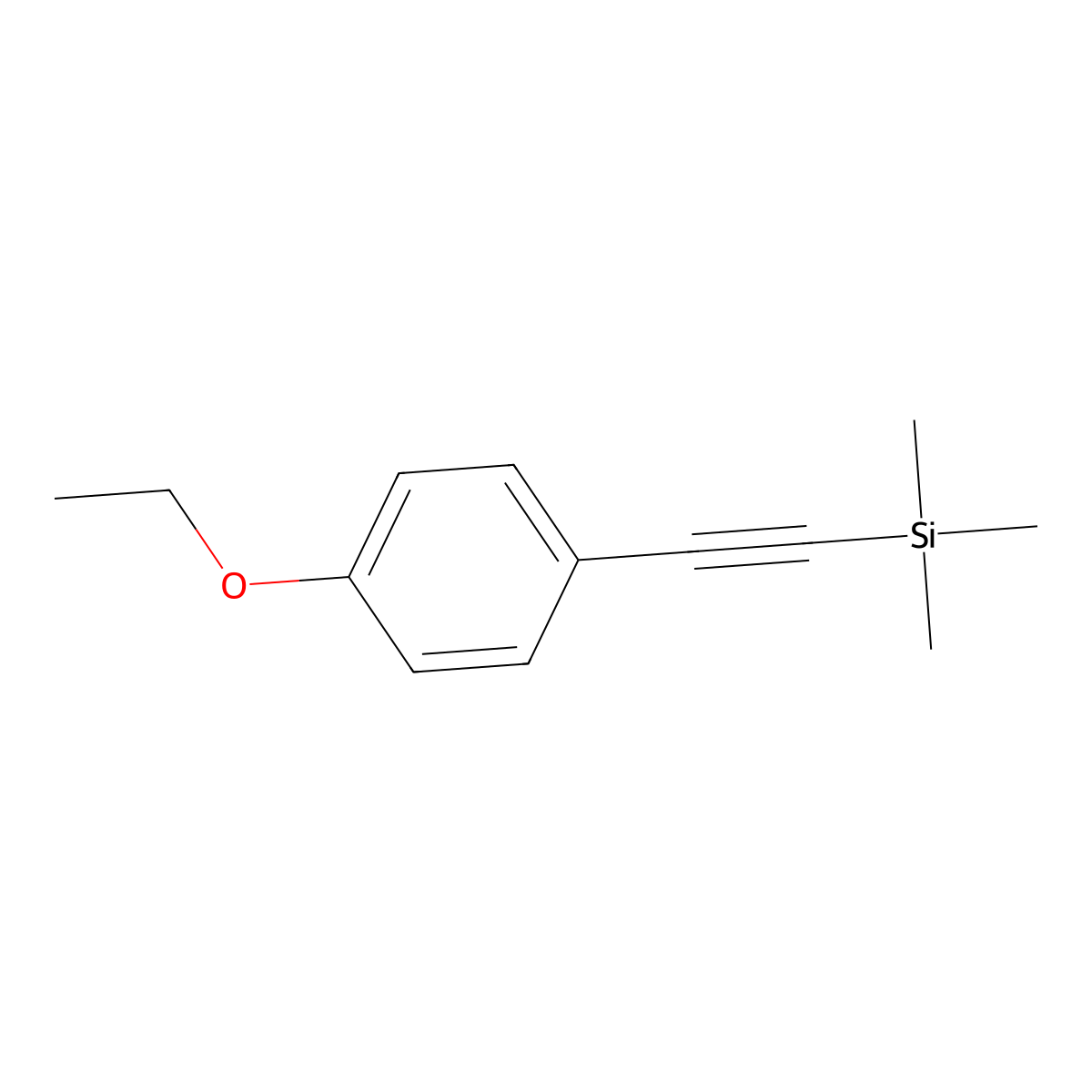(4-Ethoxy-phenylethynyl)-trimethyl-silane molecular structure, CAS 196599-73-2