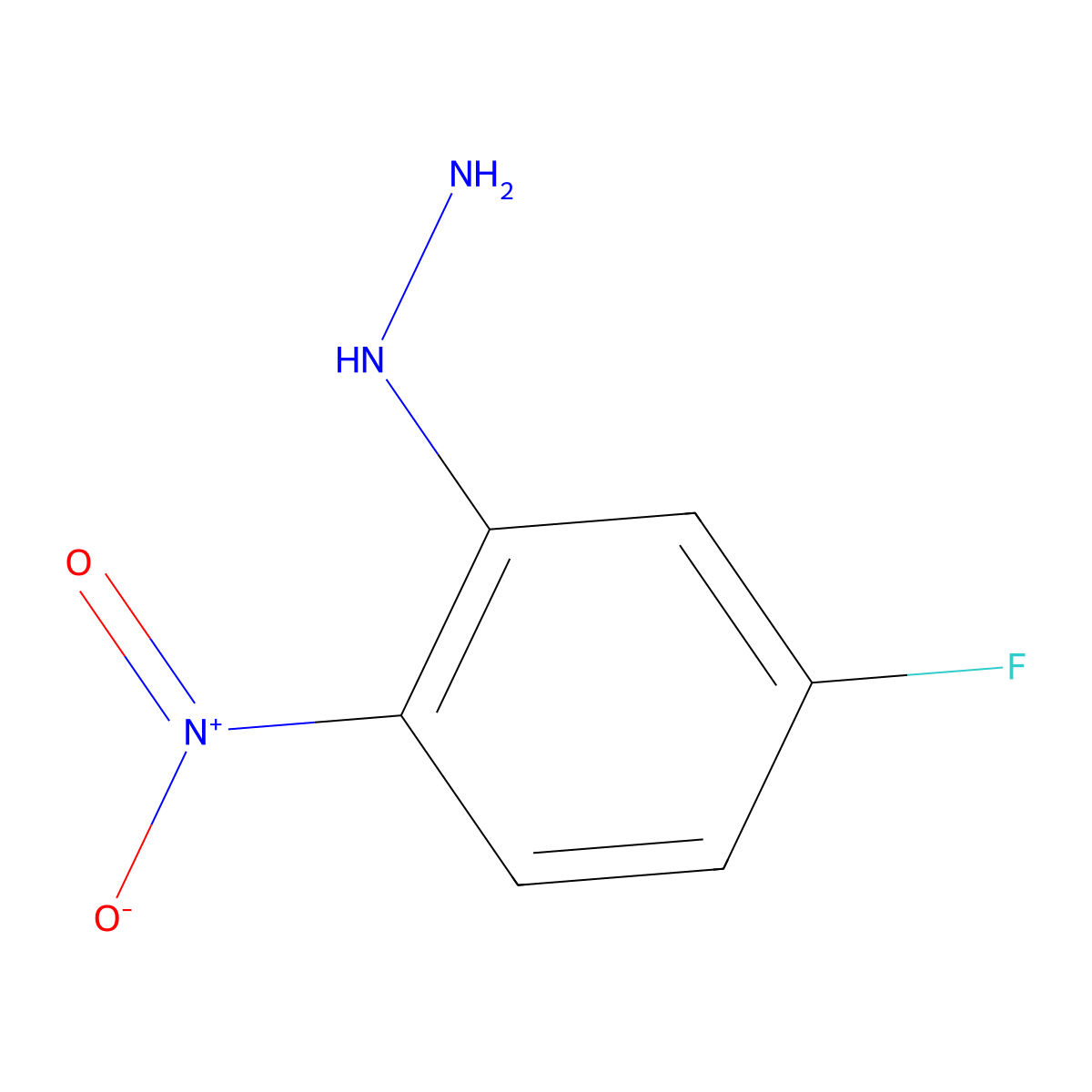 (5-Fluoro-2-nitrophenyl)hydrazine molecular structure, CAS 1966-17-2