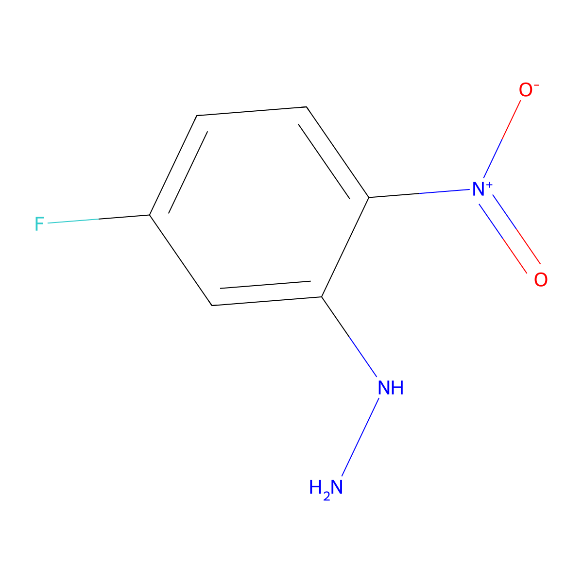 (5-Fluoro-2-nitrophenyl)hydrazine molecular structure, CAS 1966-17-2