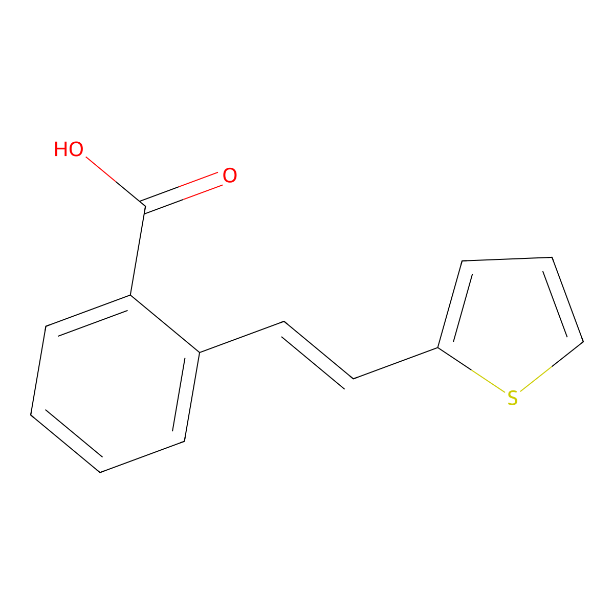 2-(2-Thiophen-2-ylethenyl)benzoic acid molecular structure, CAS 1966-89-8