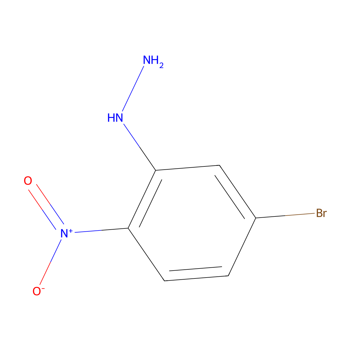 (5-Bromo-2-nitro-phenyl)-hydrazine molecular structure, CAS 1966-96-7