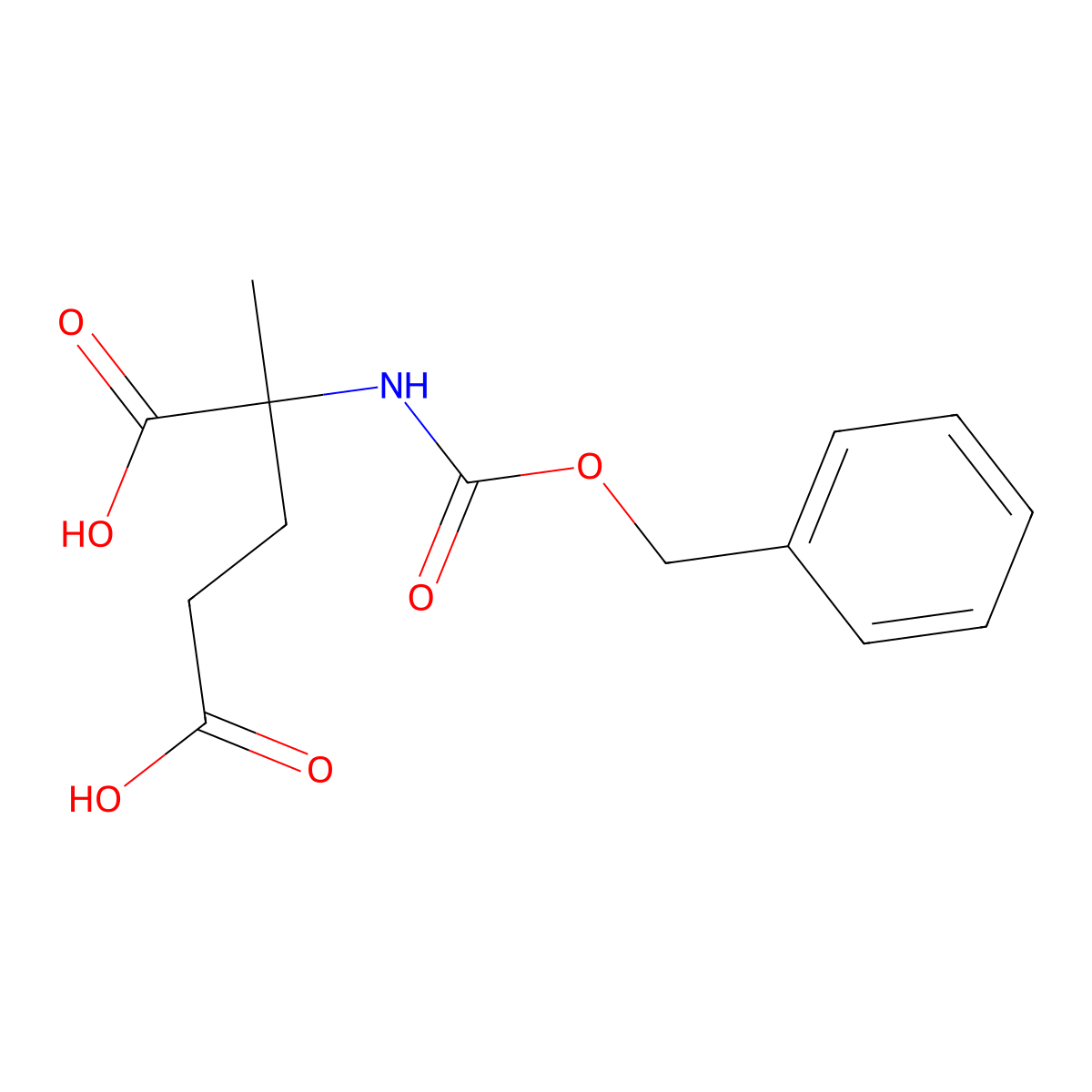 (2S)-2-{[(benzyloxy)carbonyl]amino}-2-methylpentanedioic acid molecular structure, CAS 196600-73-4