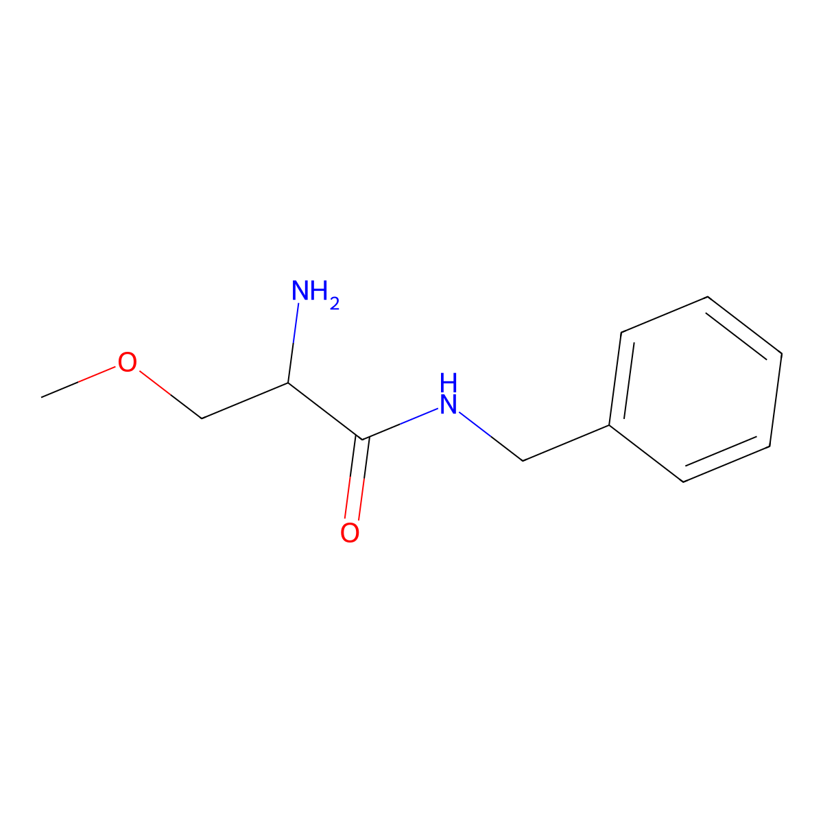 2-amino-N-benzyl-3-methoxypropanamide molecular structure, CAS 196601-69-1