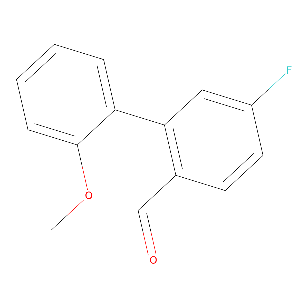 5-Fluoro-2'-methoxy[1,1'-biphenyl]-2-carboxaldehyde molecular structure, CAS 1966044-88-1